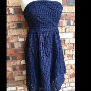 Old Navy Blue Strapless Dress Women's Size 2